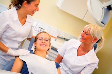 Dental office visit. 